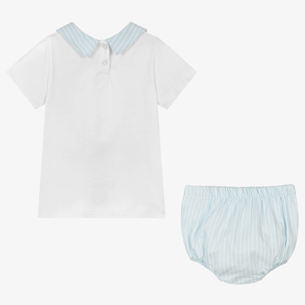 Caramelo Kids-Baby Boys Blue Shorts Set | Childrensalon Outlet