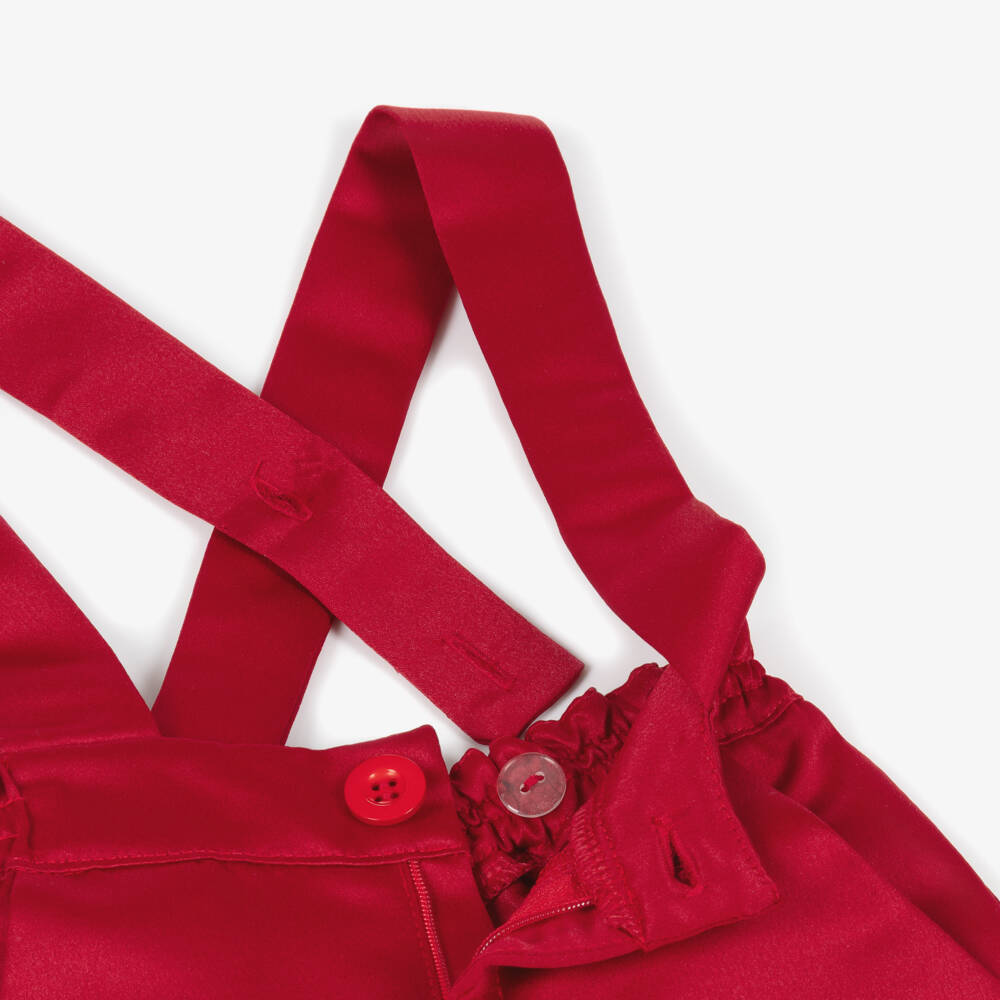 Caramelo Kids-Baby Boys Red & White Bow Tie Cotton Shorts Set | Childrensalon Outlet