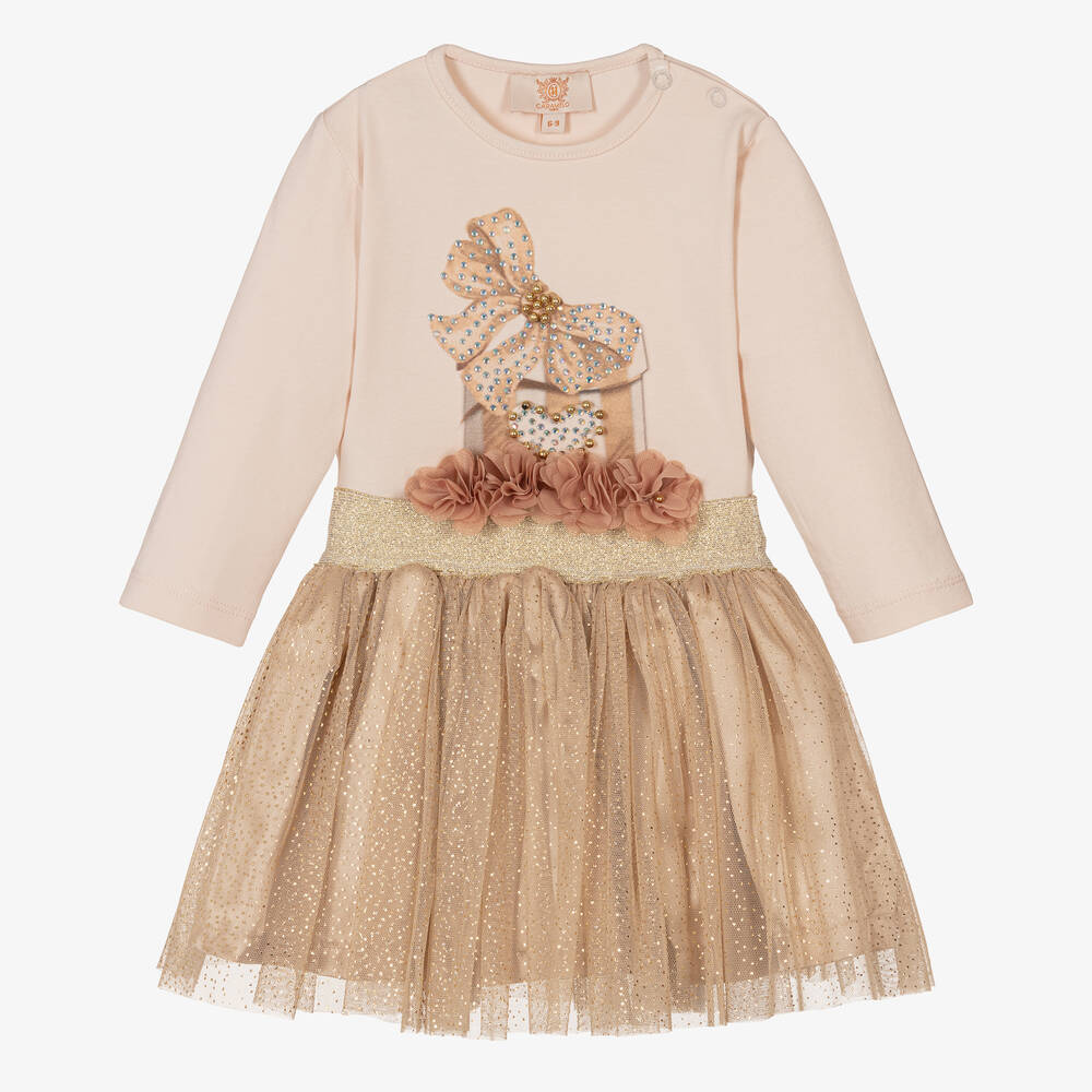 Caramelo Kids - Ensemble jupe-tutu beige Bébé fille | Childrensalon