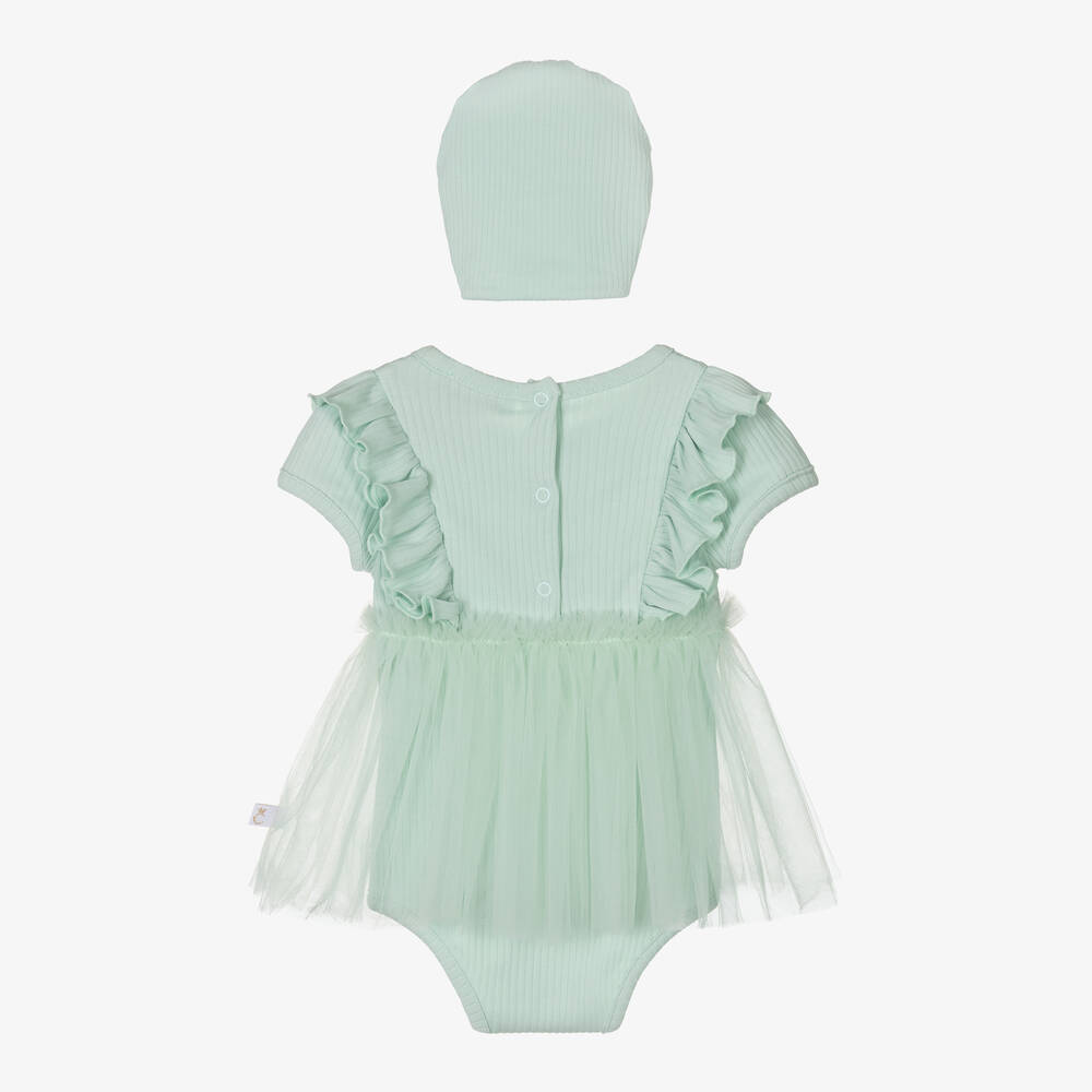 Caramelo Kids-Baby Girls Green Cotton Dress Set | Childrensalon Outlet