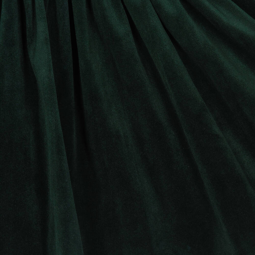 Caramelo Kids-فستان مطرز سموكينغ مخمل لون أخضر للمولودات | Childrensalon Outlet