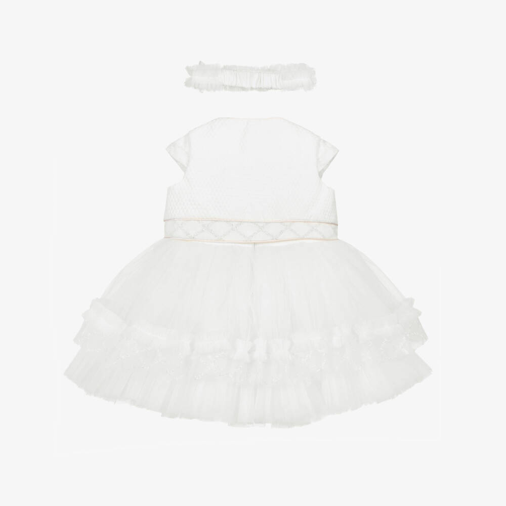Caramelo Kids-Baby Girls Ivory Dress Set | Childrensalon Outlet
