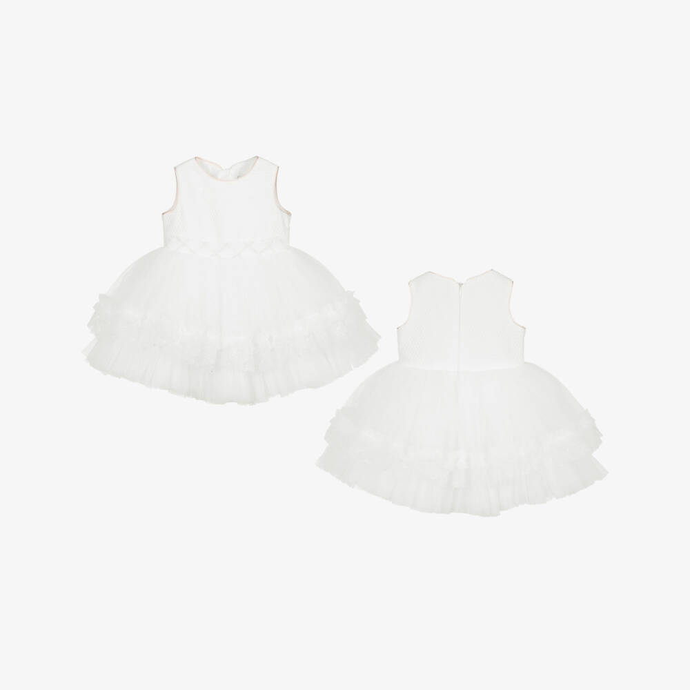 Caramelo Kids-Baby Girls Ivory Dress Set | Childrensalon Outlet