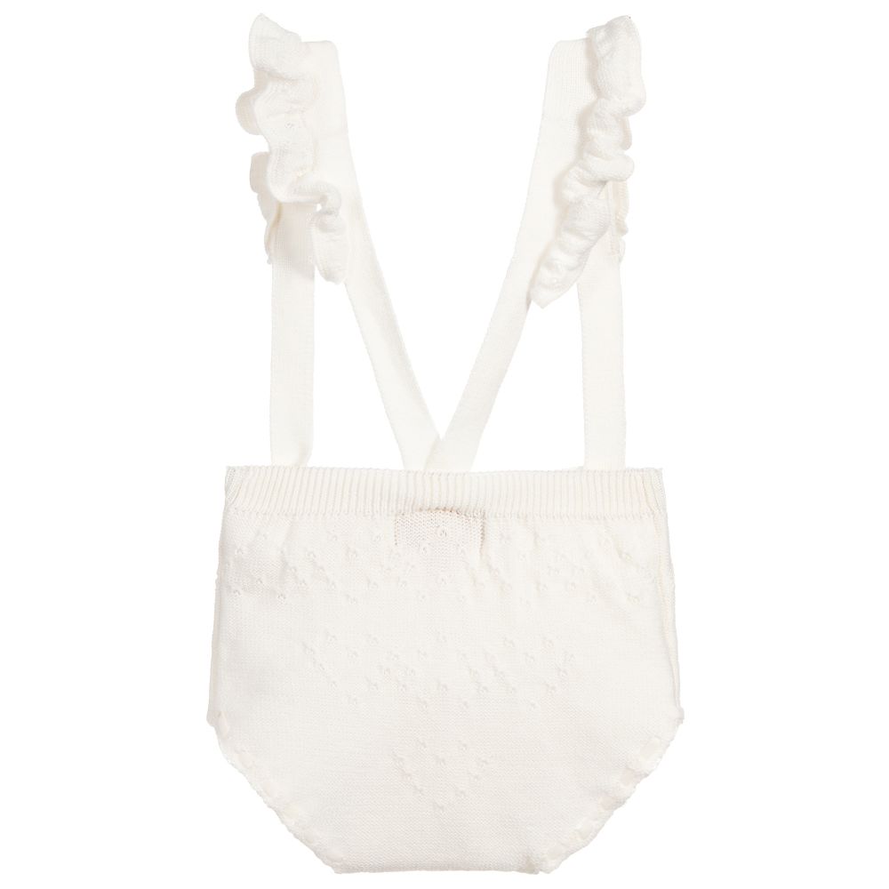 Caramelo Kids-Baby Girls Ivory Knitted Shorts  | Childrensalon Outlet
