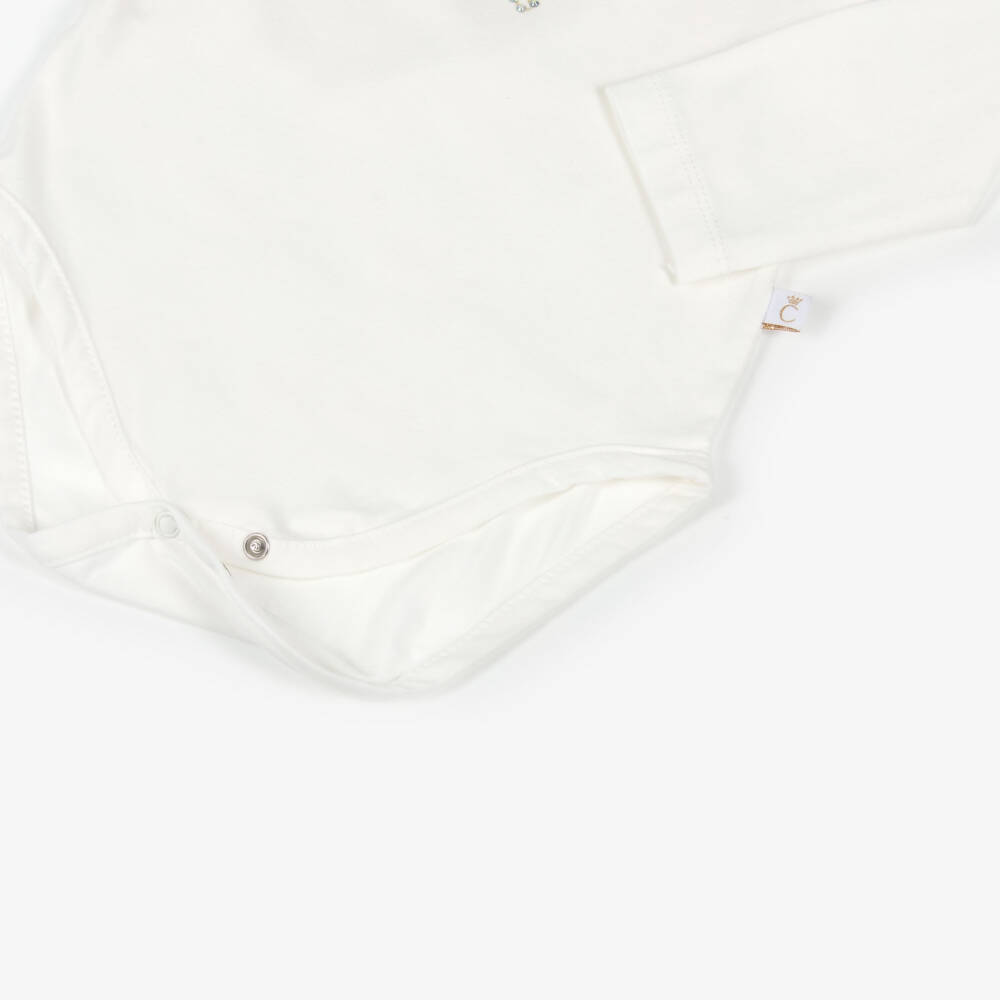 Caramelo Kids-Baby Girls Ivory & Pink Skirt Set with Gold Foil Dots | Childrensalon Outlet