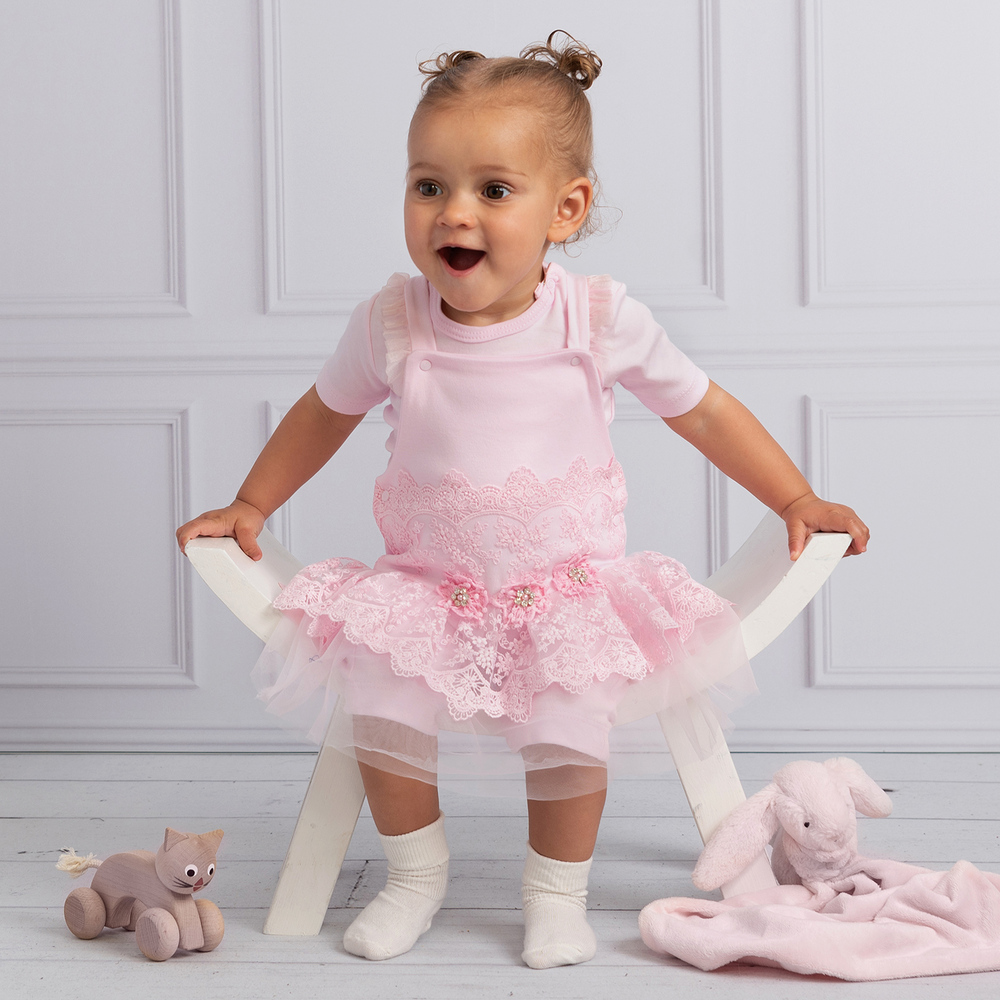 light pink pinafore dress