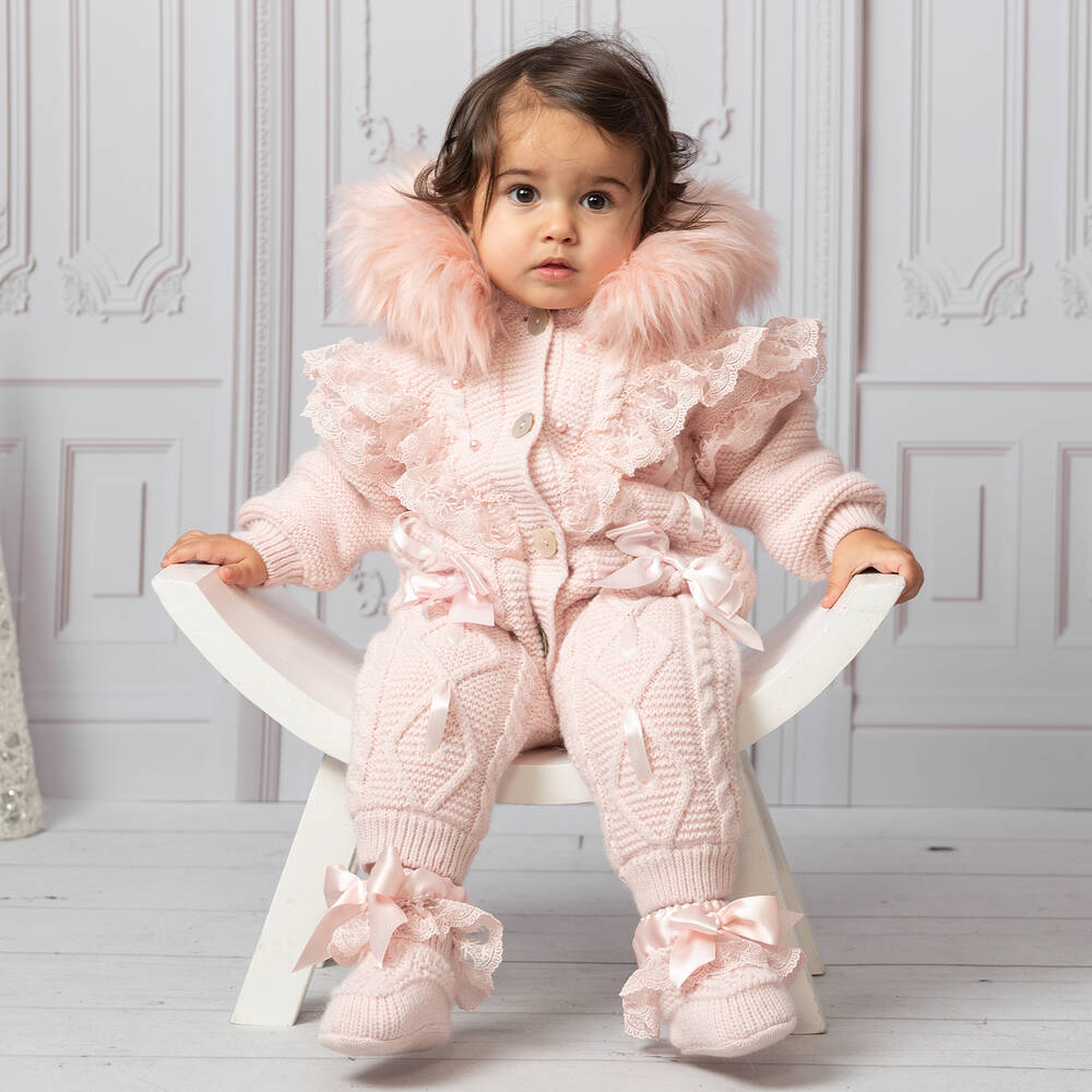 Caramelo Kids Baby Girls Pink Booties Childrensalon Outlet