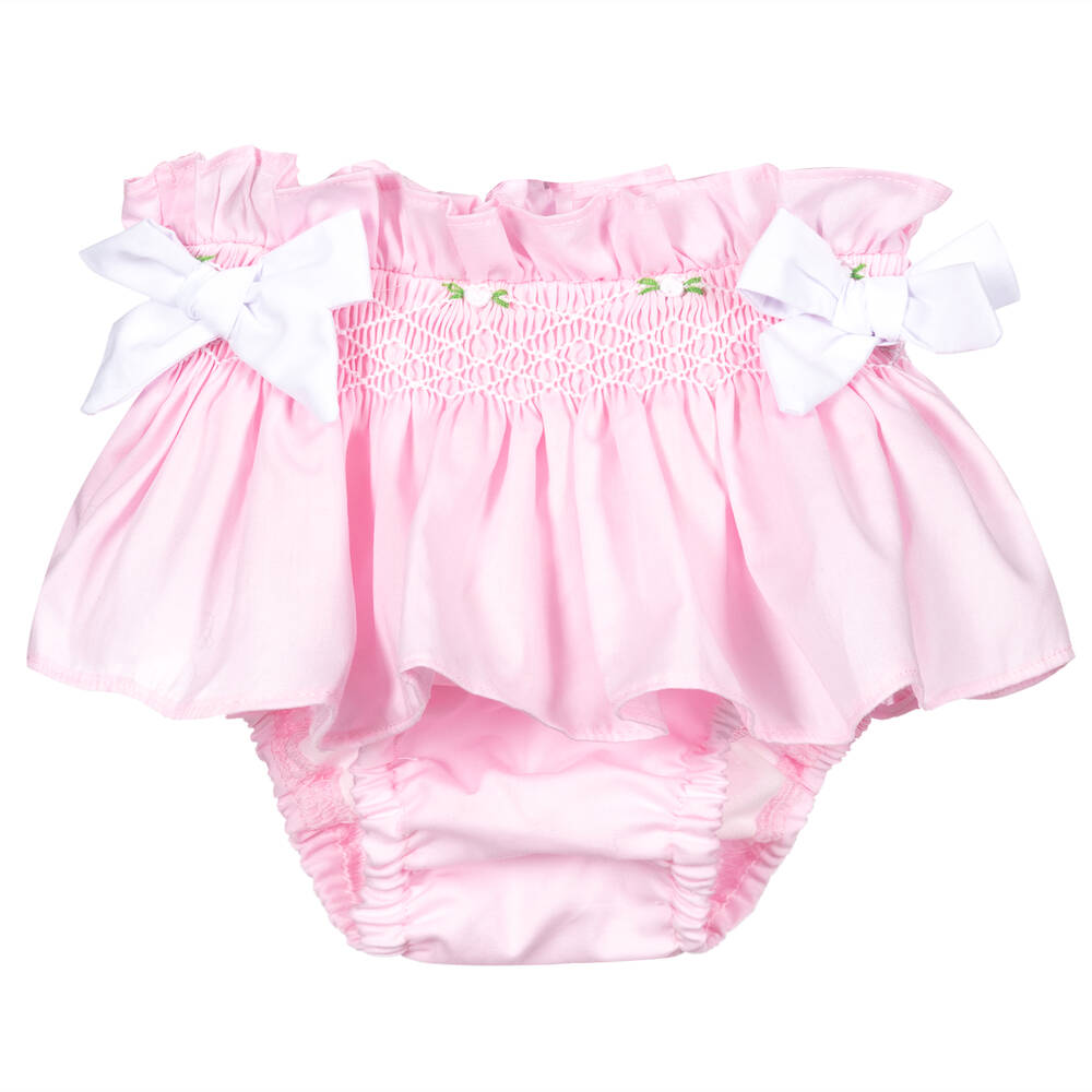 Caramelo Kids - Baby Girls Pink Cotton Bloomer Shorts | Childrensalon