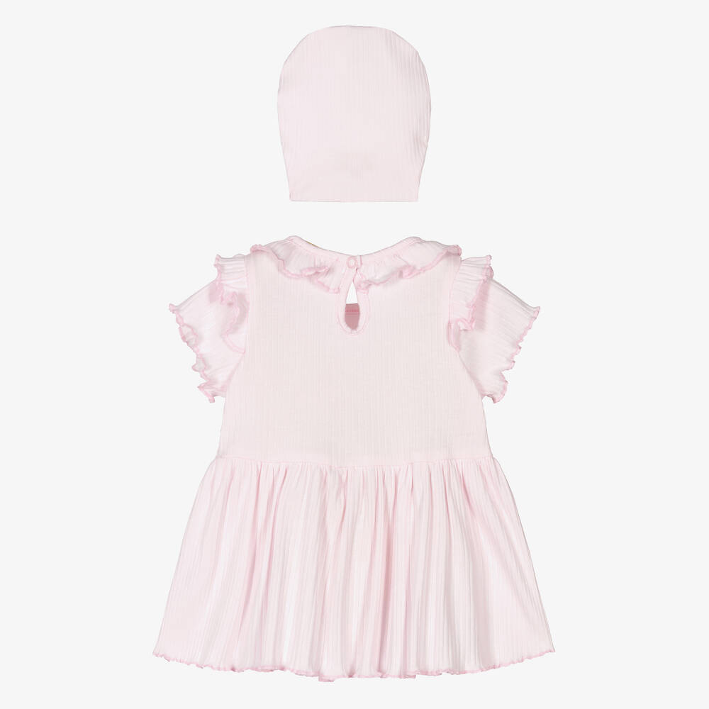 Caramelo Kids-Baby Girls Pink Cotton Bows Dress Set | Childrensalon Outlet