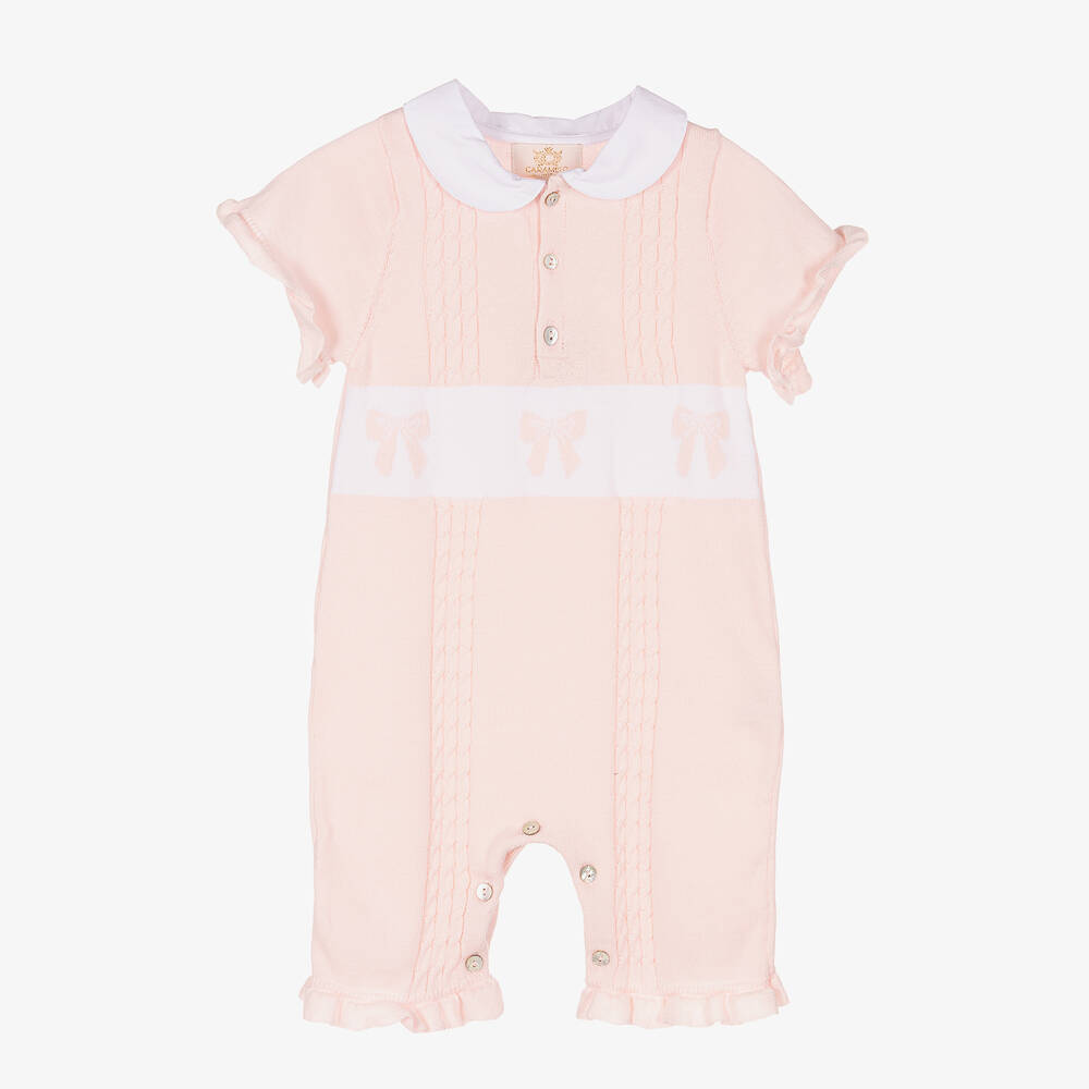 Caramelo Kids-Baby Girls Pink Cotton Knit Shortie | Childrensalon Outlet