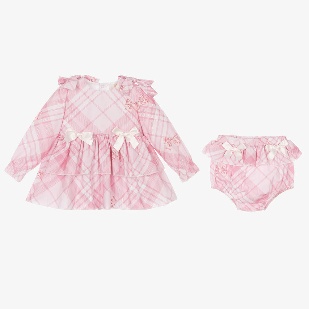 Caramelo Kids-Розовый комплект с платьем для малышек | Childrensalon Outlet