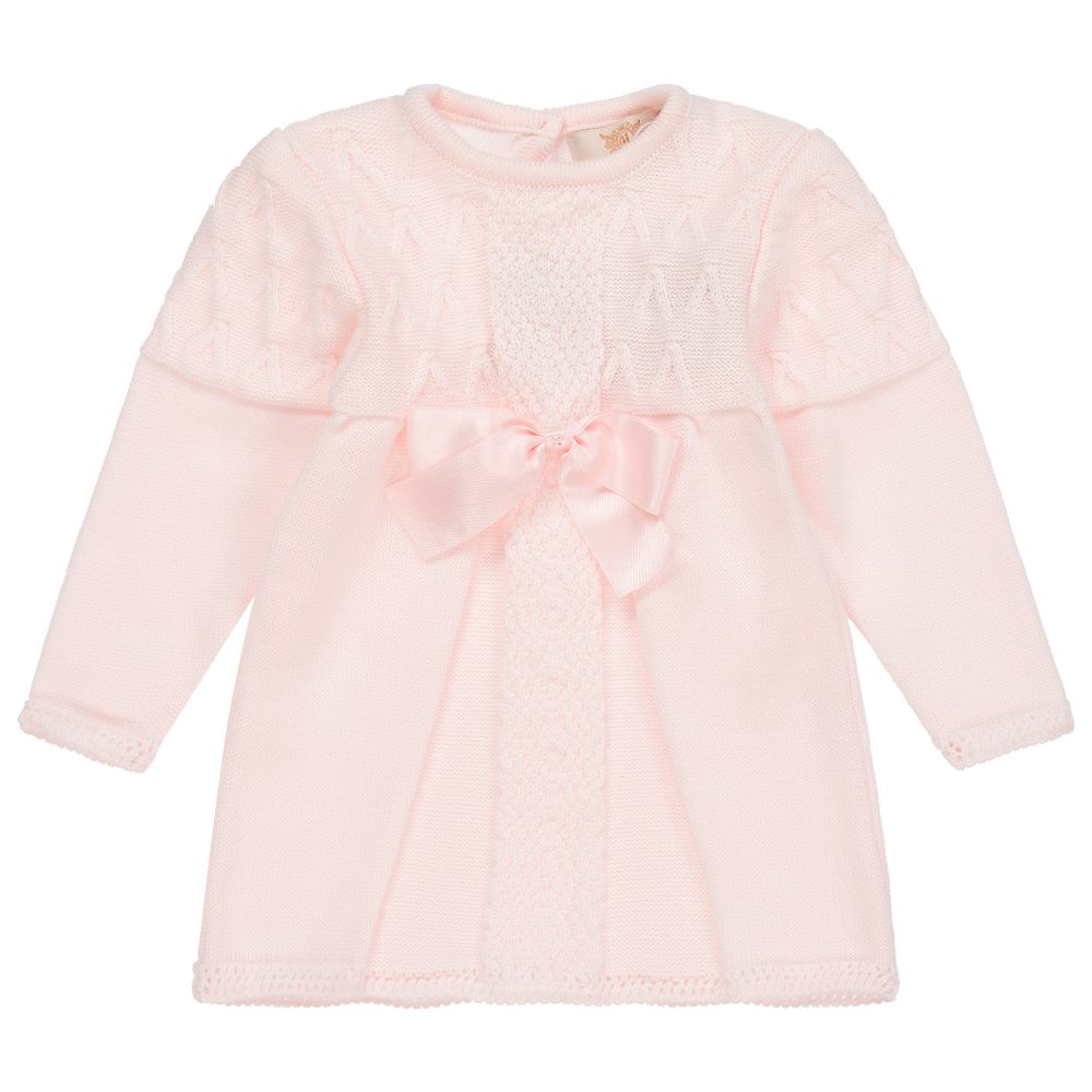 Caramelo Kids - Baby Girls Pink Knit Dress Set | Childrensalon