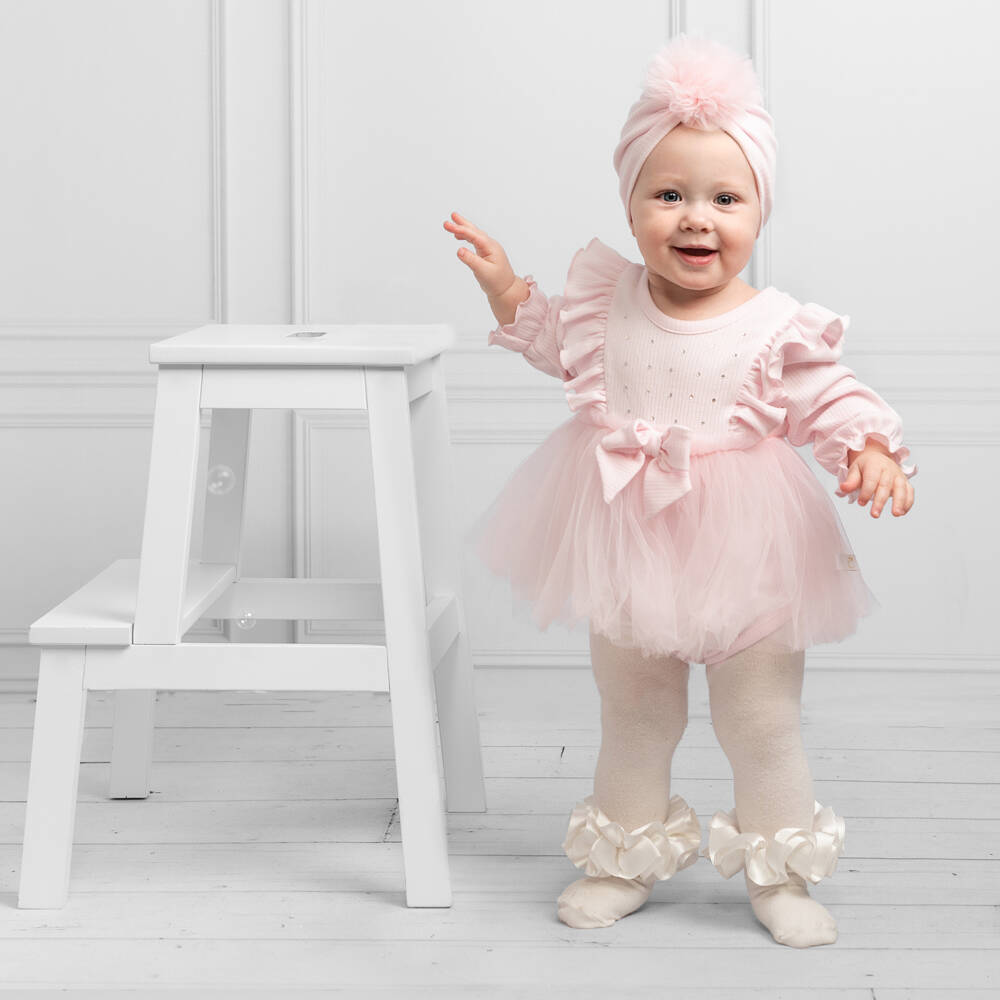 Caramelo Kids-طقم فستان وتاج تول وردي للبنات | Childrensalon Outlet