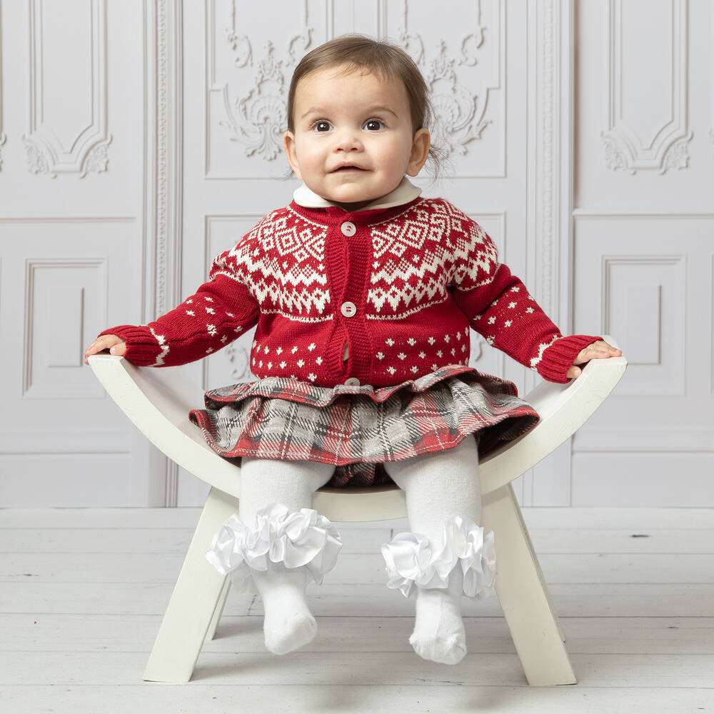 Caramelo Kids-طقم شورت قطن جيرسي لون أحمر ورمادي للمولودات | Childrensalon Outlet