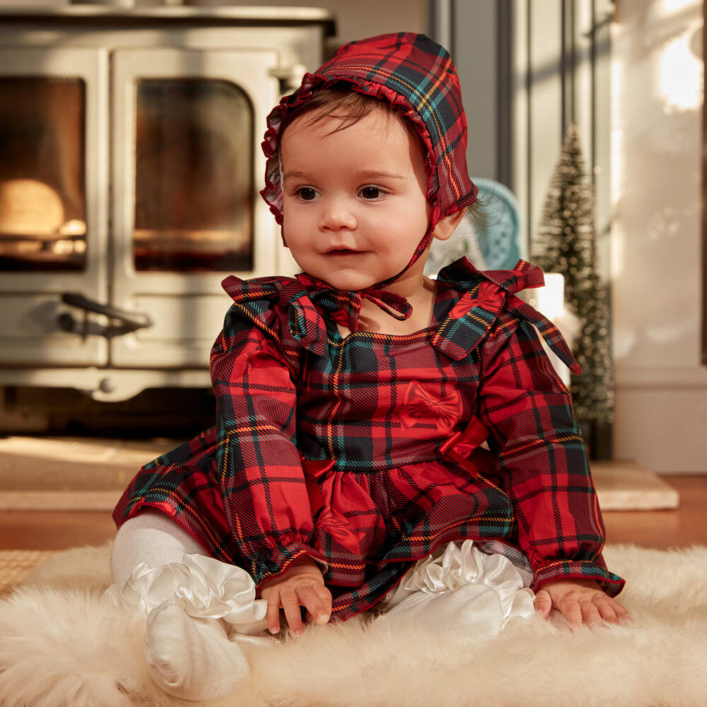 Baby girl 2024 plaid outfit