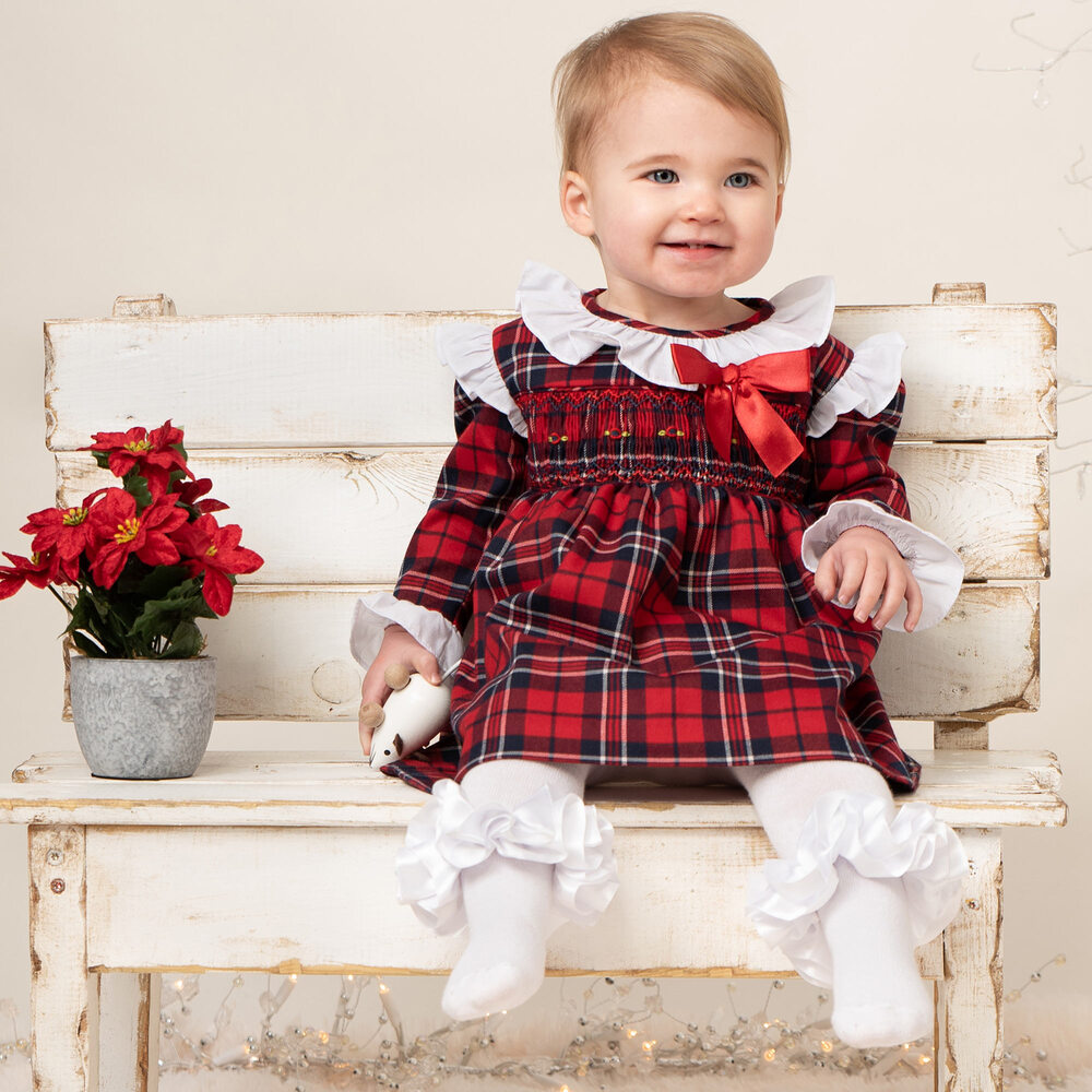 Baby tartan outfit top