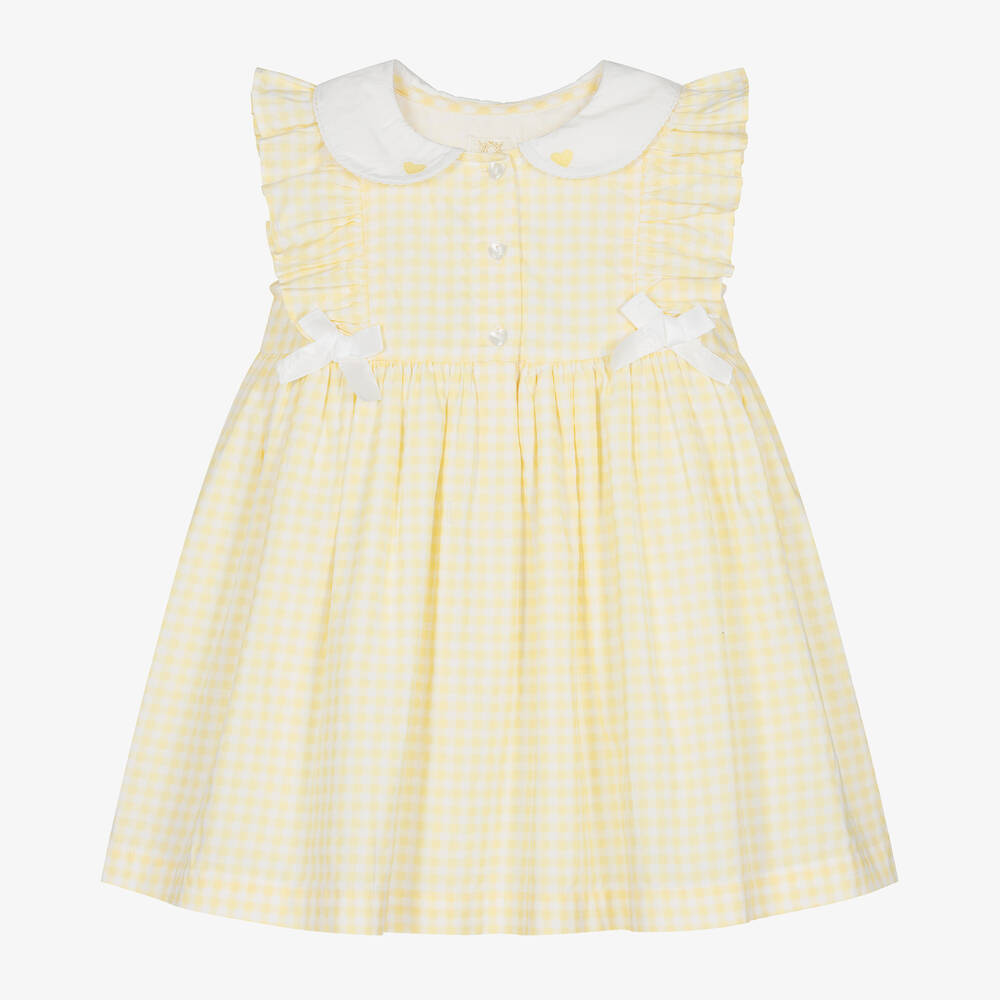 Yellow and white gingham dress hotsell