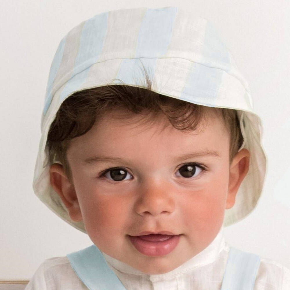 caramelo-kids-blue-candy-stripe-baby-sun-hat-childrensalon-outlet