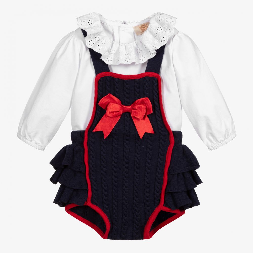 Caramelo Kids - Blaues Latzhosen-Set | Childrensalon