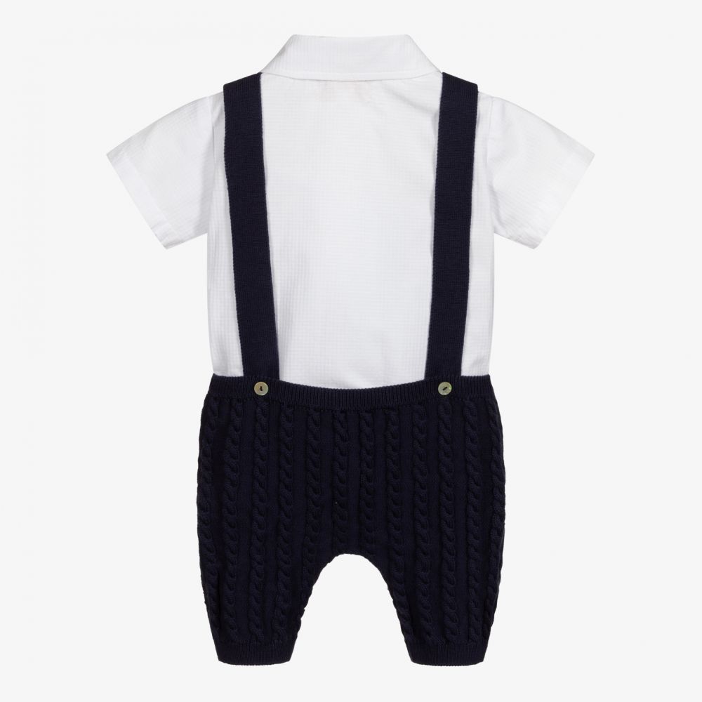 Caramelo Kids-Комплект с синим полукомбинезоном | Childrensalon Outlet