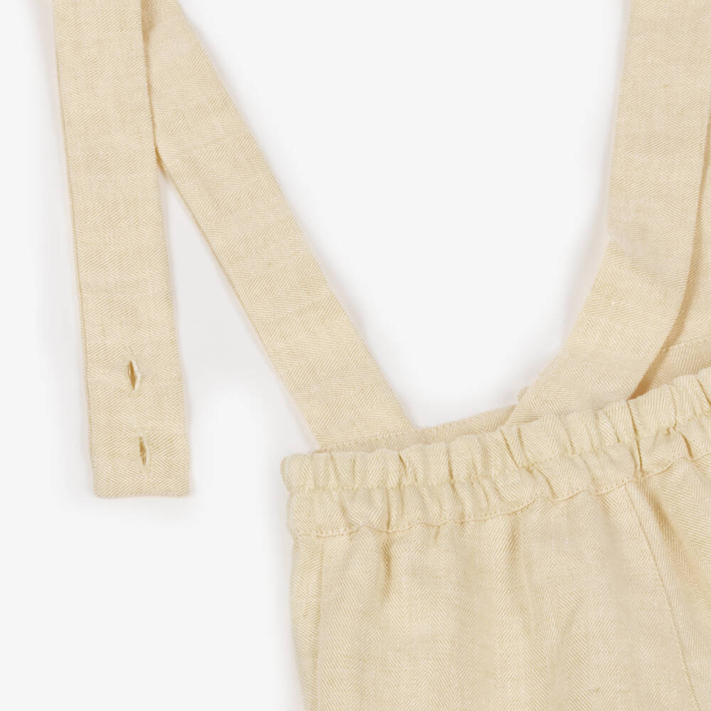 Caramelo Kids-Boys Beige Linen Shorts Ensemble | Childrensalon Outlet