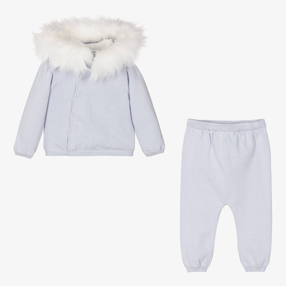 Caramelo Kids-Голубой топ и штанишки из хлопка | Childrensalon Outlet