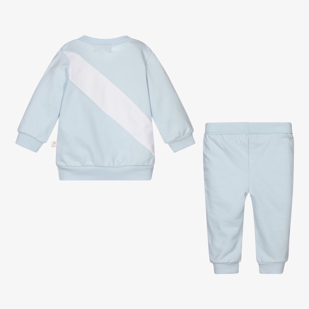Caramelo Kids Boys Blue Cotton Tracksuit Childrensalon Outlet