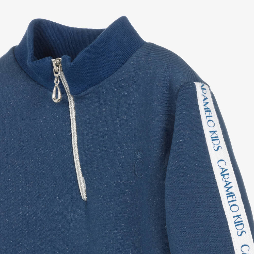 Caramelo Kids-بدلة رياضية قطن جيرسي لون أزرق للأولاد | Childrensalon Outlet