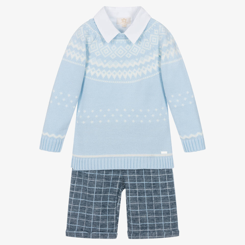 Caramelo Kids - Boys Blue Shorts Set | Childrensalon