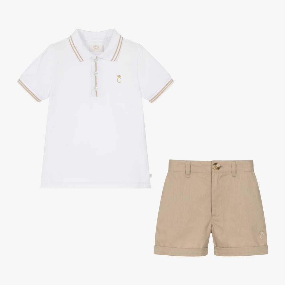 Caramelo Kids-Boys Classic Cotton Shorts Ensemble | Childrensalon Outlet