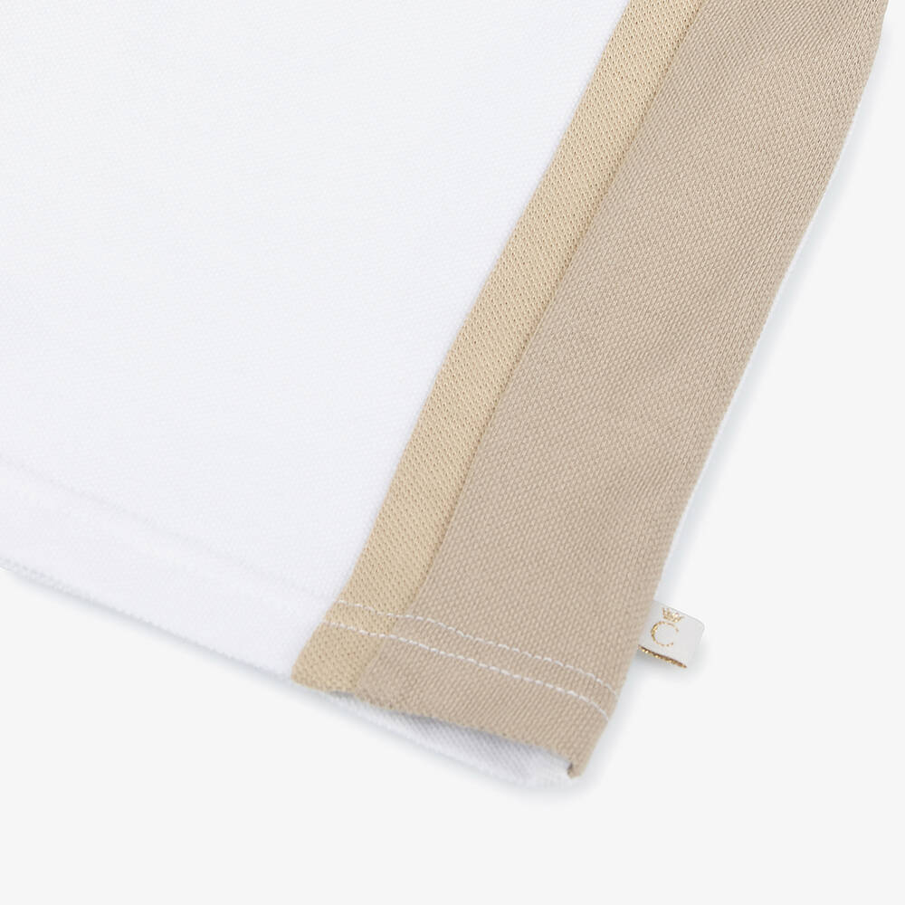 Caramelo Kids-Boys Cotton Beige Polo Ensemble | Childrensalon Outlet