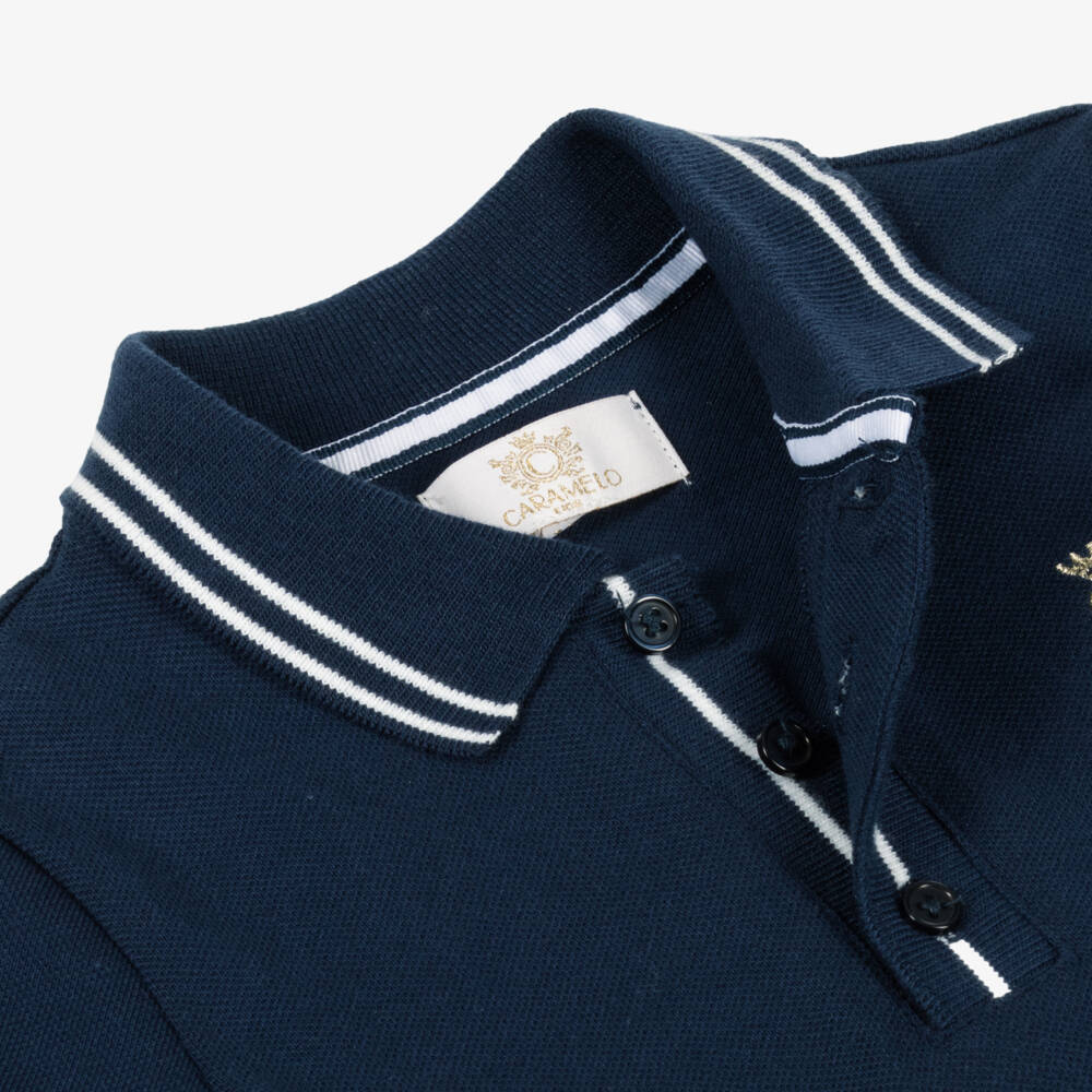 Caramelo Kids-Элегантный синий и белый хлопковый комплект для мальчиков | Childrensalon Outlet