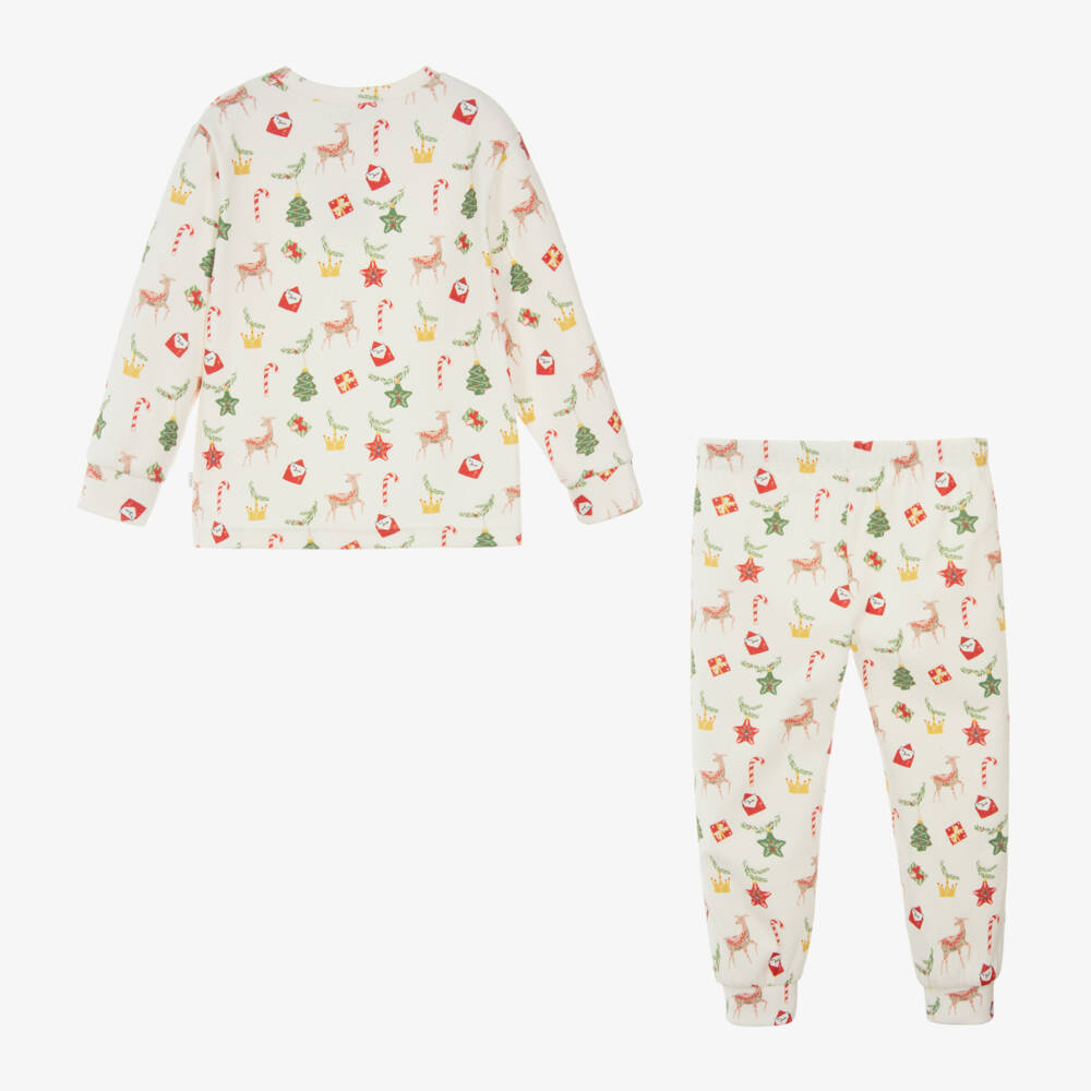 Caramelo Kids-Boys Ivory Festive Fleece Pyjamas | Childrensalon Outlet