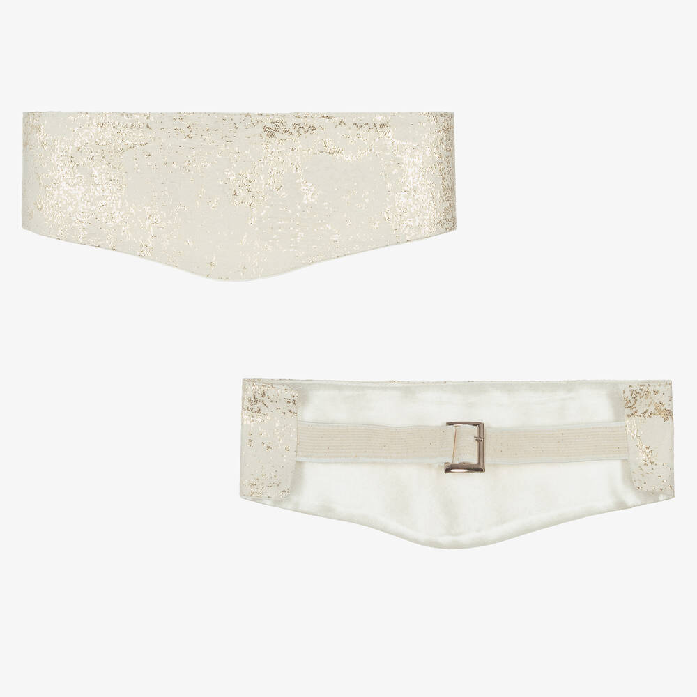 Caramelo Kids-Кремово-золотистый костюм из парчи | Childrensalon Outlet