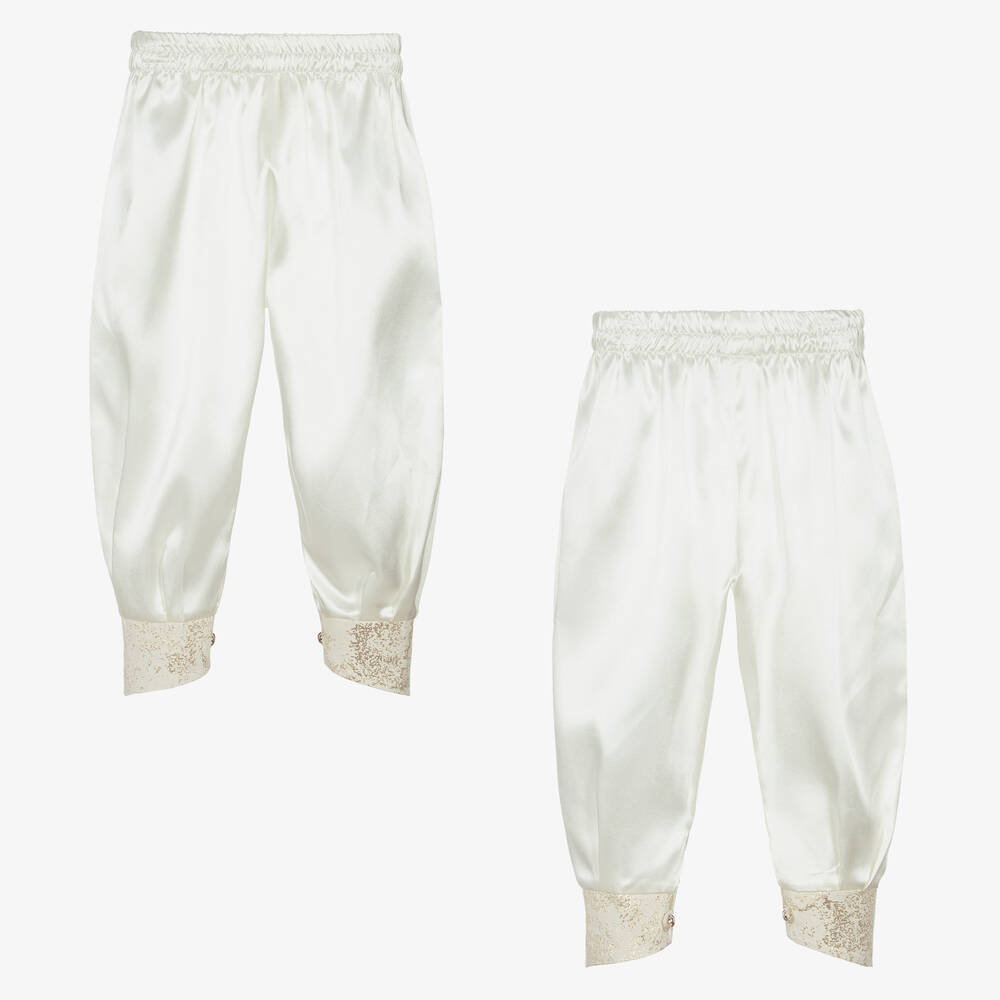 Caramelo Kids-Кремово-золотистый костюм из парчи | Childrensalon Outlet