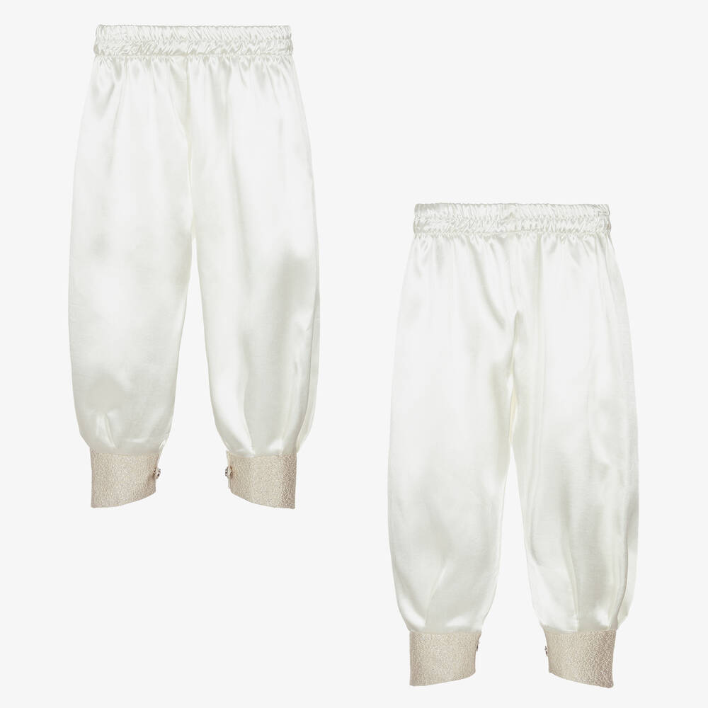 Caramelo Kids-Кремово-золотистый костюм с вышивкой | Childrensalon Outlet