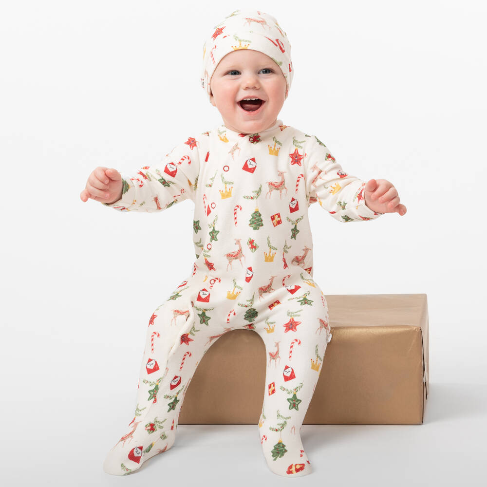 Caramelo Kids-Boys Ivory Holiday Babysuit Set | Childrensalon Outlet