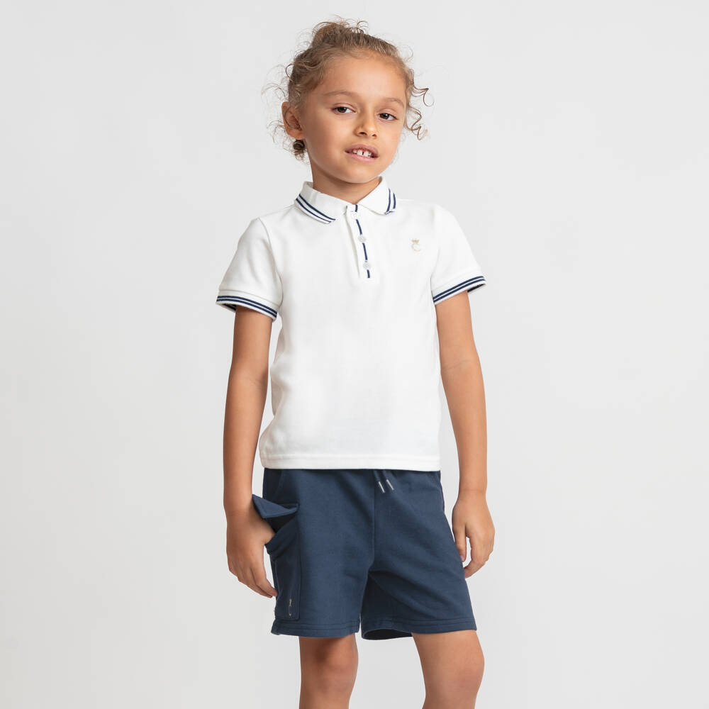 Caramelo Kids-Комплект синих и кремовых шорт для мальчиков | Childrensalon Outlet