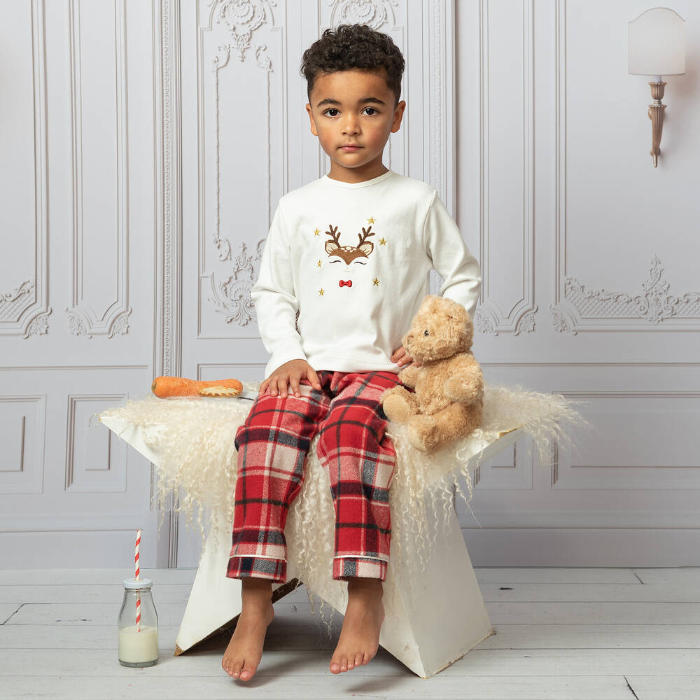 Caramelo Kids-Кремово-красная пижама для мальчиков | Childrensalon Outlet