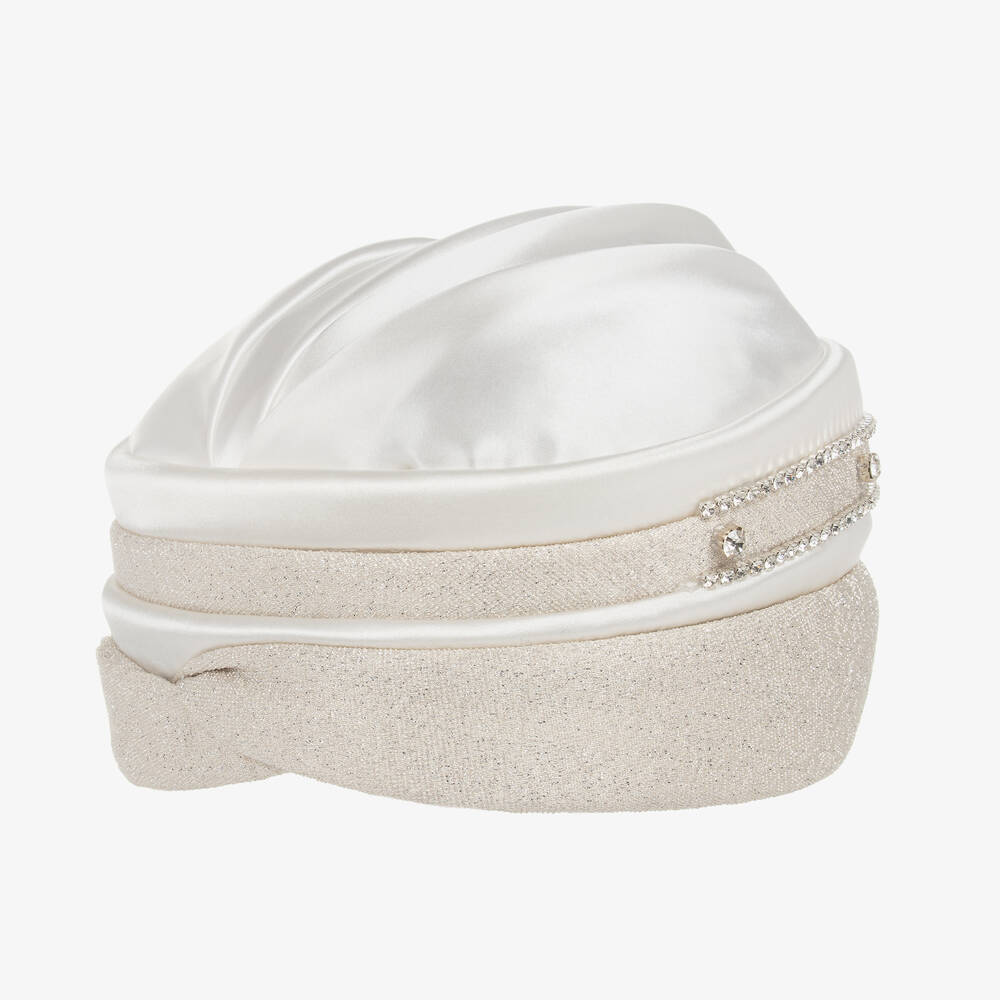 Caramelo Kids-Boys Ivory Satin & Diamanté Turban | Childrensalon Outlet