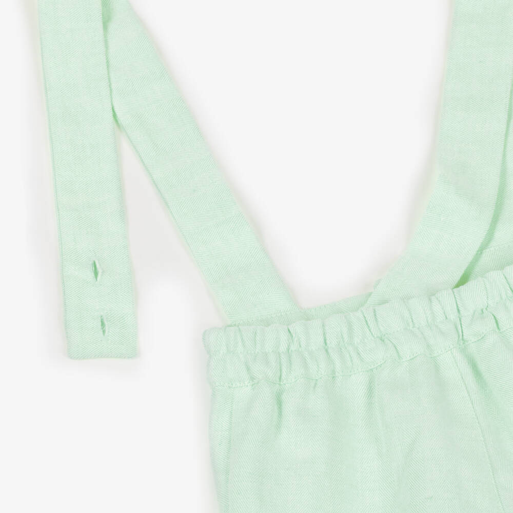 Caramelo Kids-Boys Mint Linen Shorts Set | Childrensalon Outlet