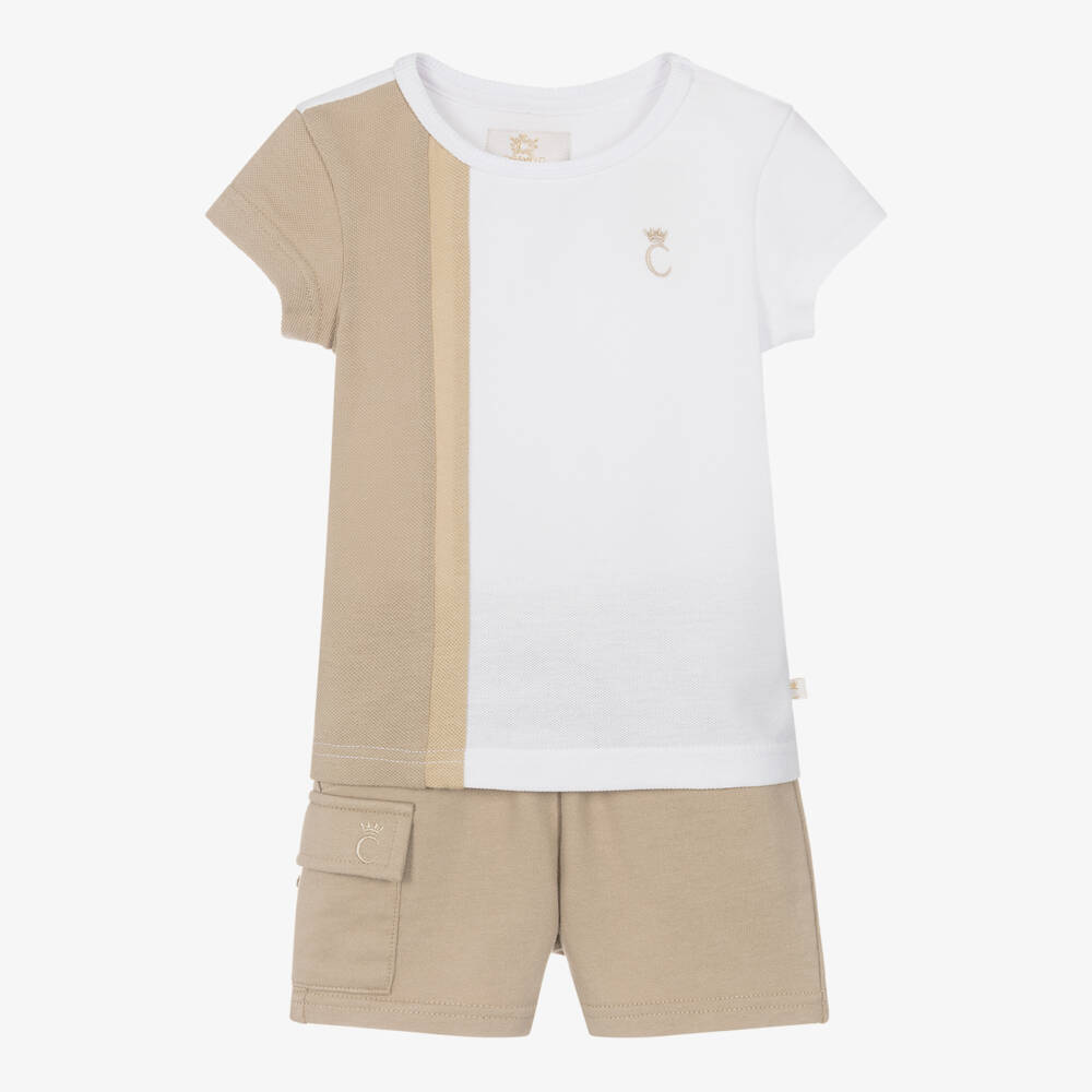 Caramelo Kids-Boys Piqué Cotton Shorts Ensemble | Childrensalon Outlet