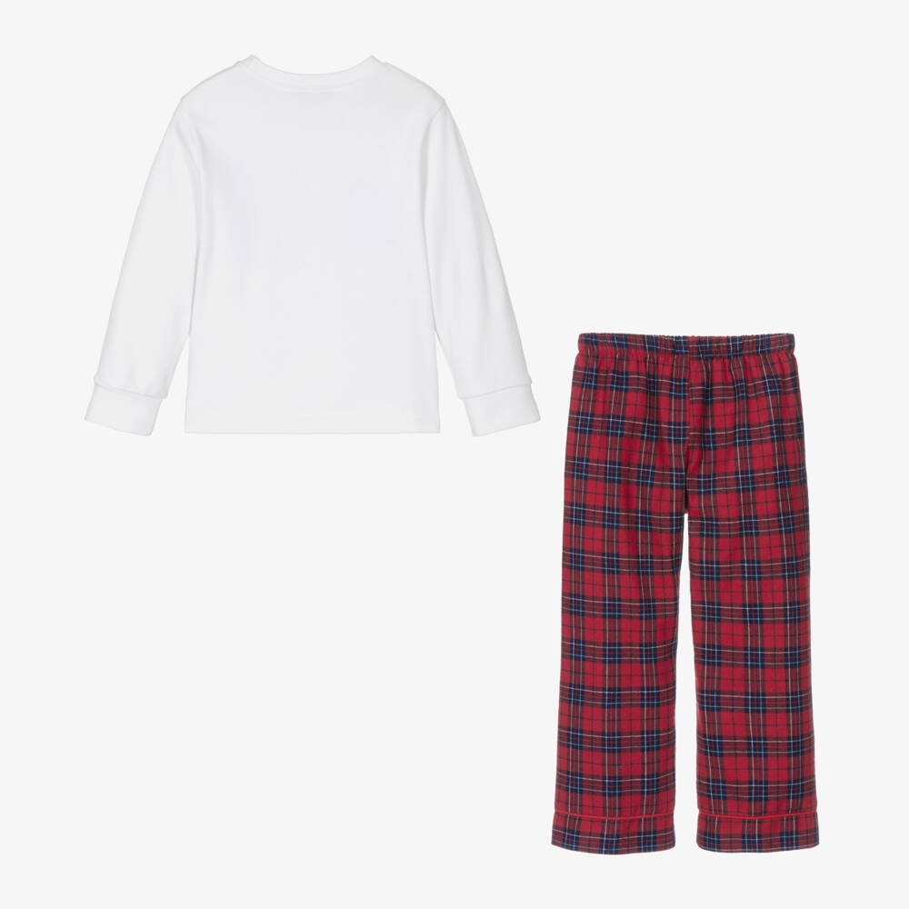 Caramelo Kids-Boys Red Tartan Check Cotton Pyjamas | Childrensalon Outlet