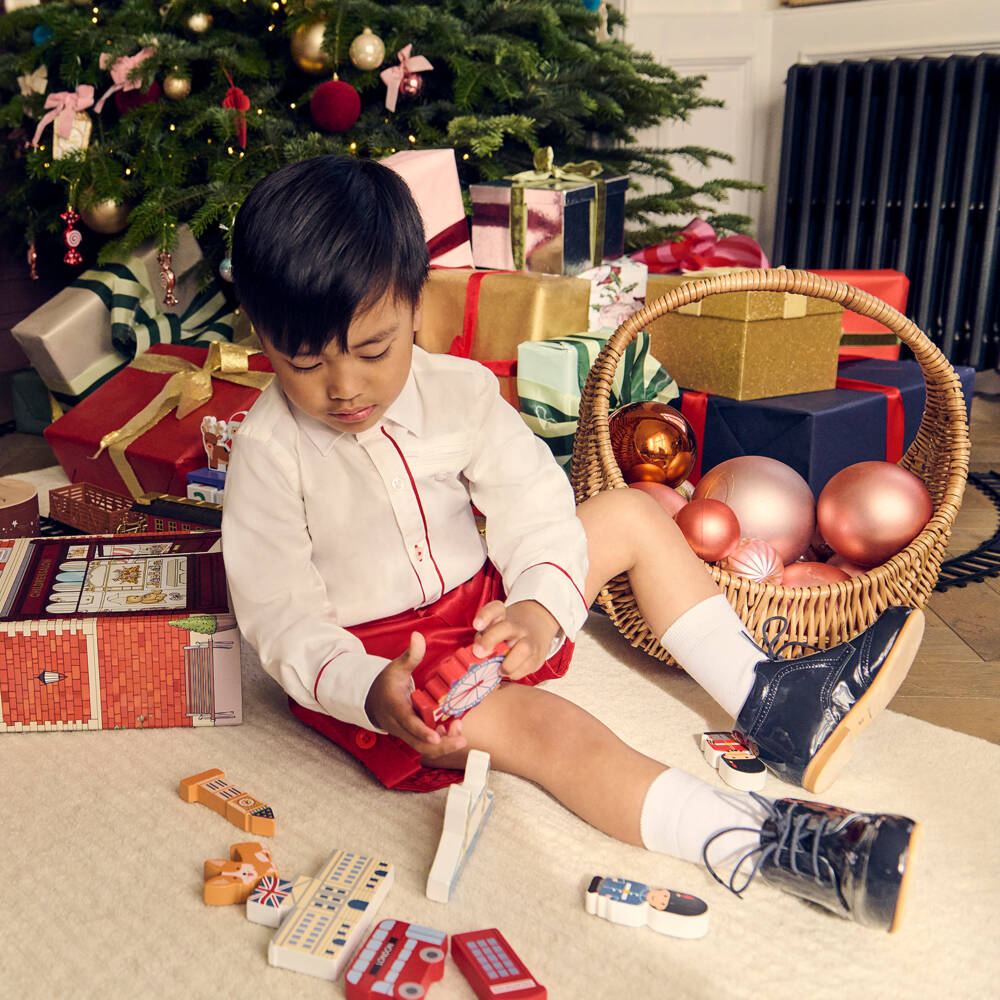 Caramelo Kids-طقم شورت كلاسيكي أحمر للأولاد | Childrensalon Outlet