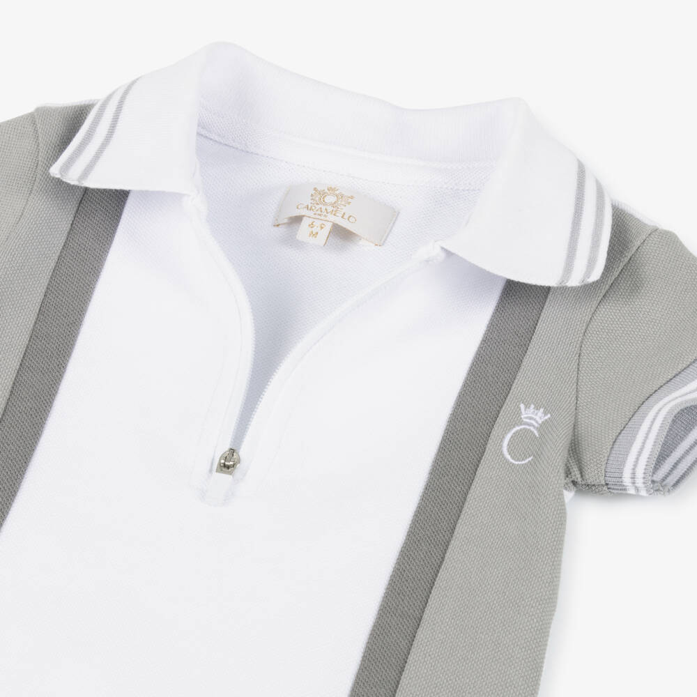 Caramelo Kids-Мягкий серый комплект рубашка поло для мальчиков | Childrensalon Outlet