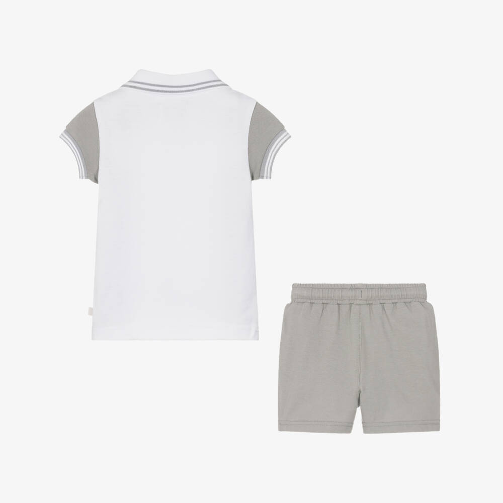 Caramelo Kids-Мягкий серый комплект рубашка поло для мальчиков | Childrensalon Outlet