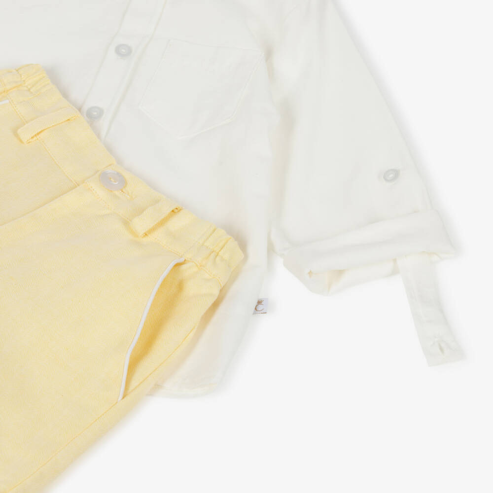 Caramelo Kids-Boys Sunny Linen & Cotton Ensemble | Childrensalon Outlet