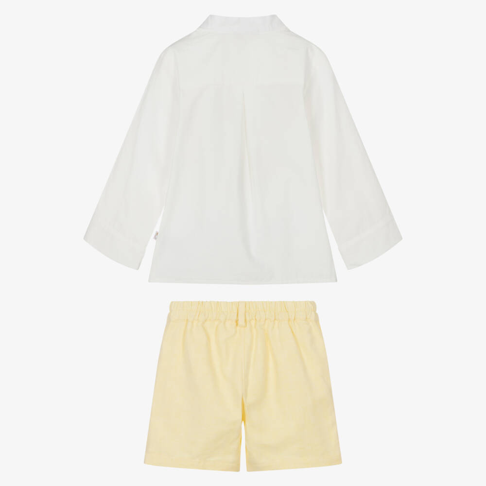 Caramelo Kids-Boys Sunny Linen & Cotton Ensemble | Childrensalon Outlet
