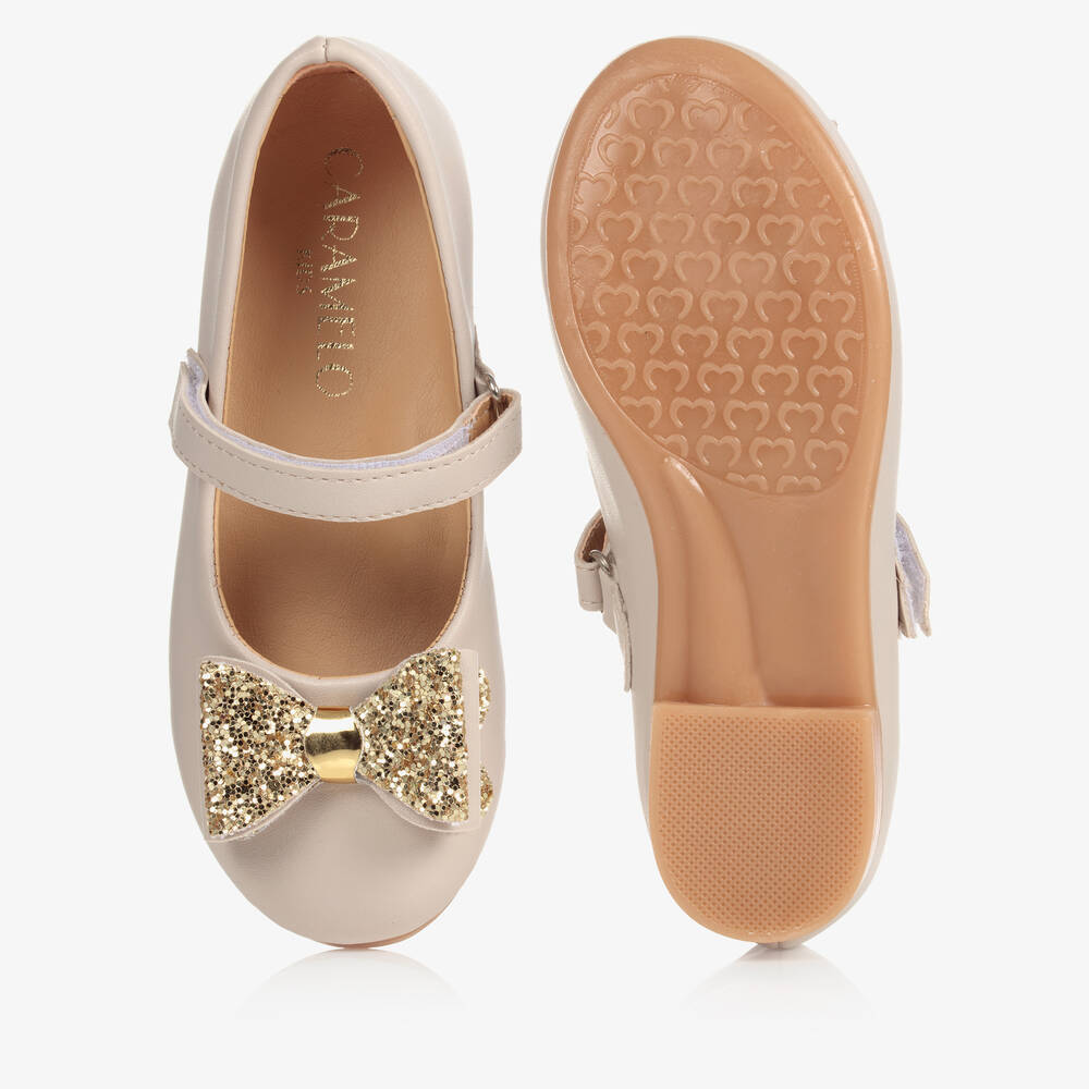 Caramelo Kids Girls Beige Ballerina Pumps Childrensalon Outlet