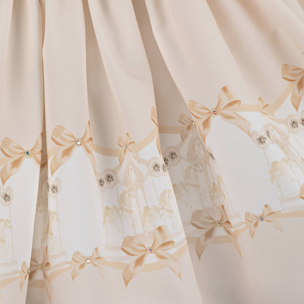 Caramelo Kids-Girls Beige Sparkle Carousel Dress | Childrensalon Outlet